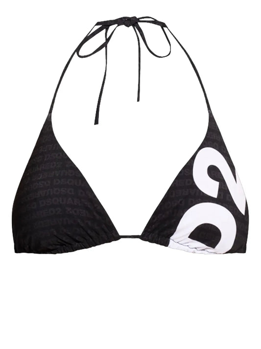 Logo-Print Triangle Bikini Set