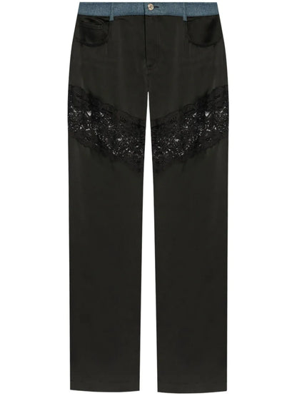 Panelled Straight Trousers