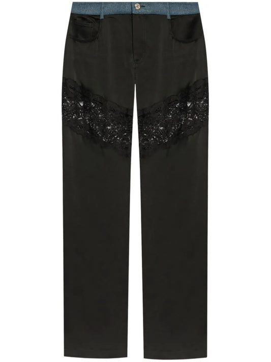 Panelled Straight Trousers