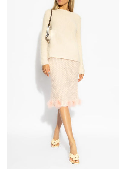 Heart-Detail Knitted Jumper