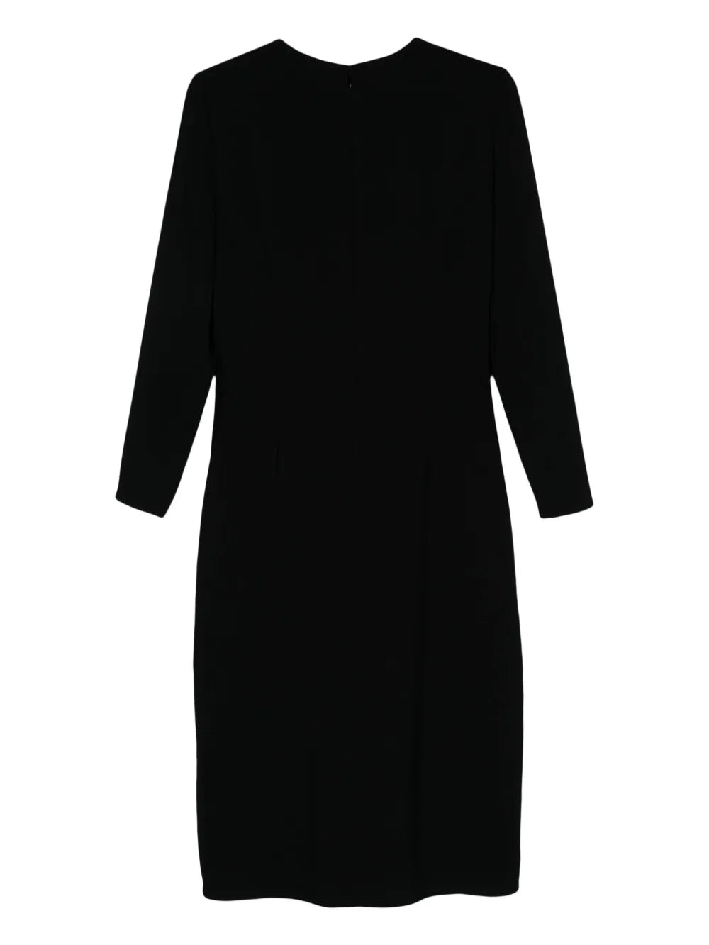 Pleat-Detail Midi Dress
