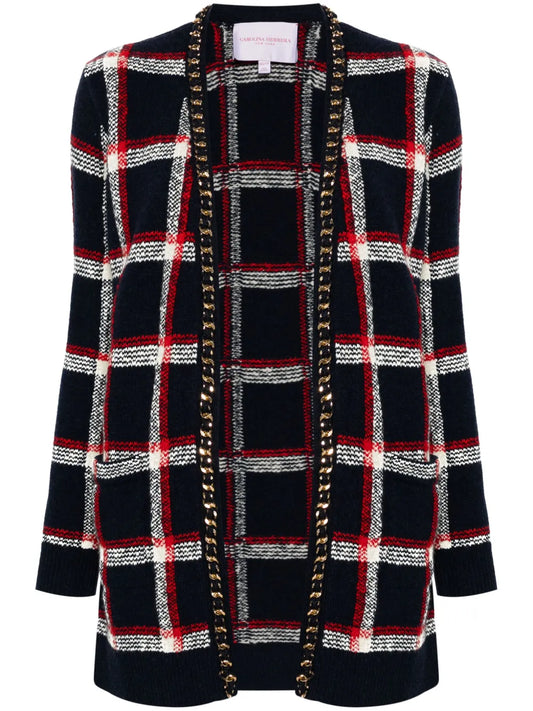 Checked Cardigan