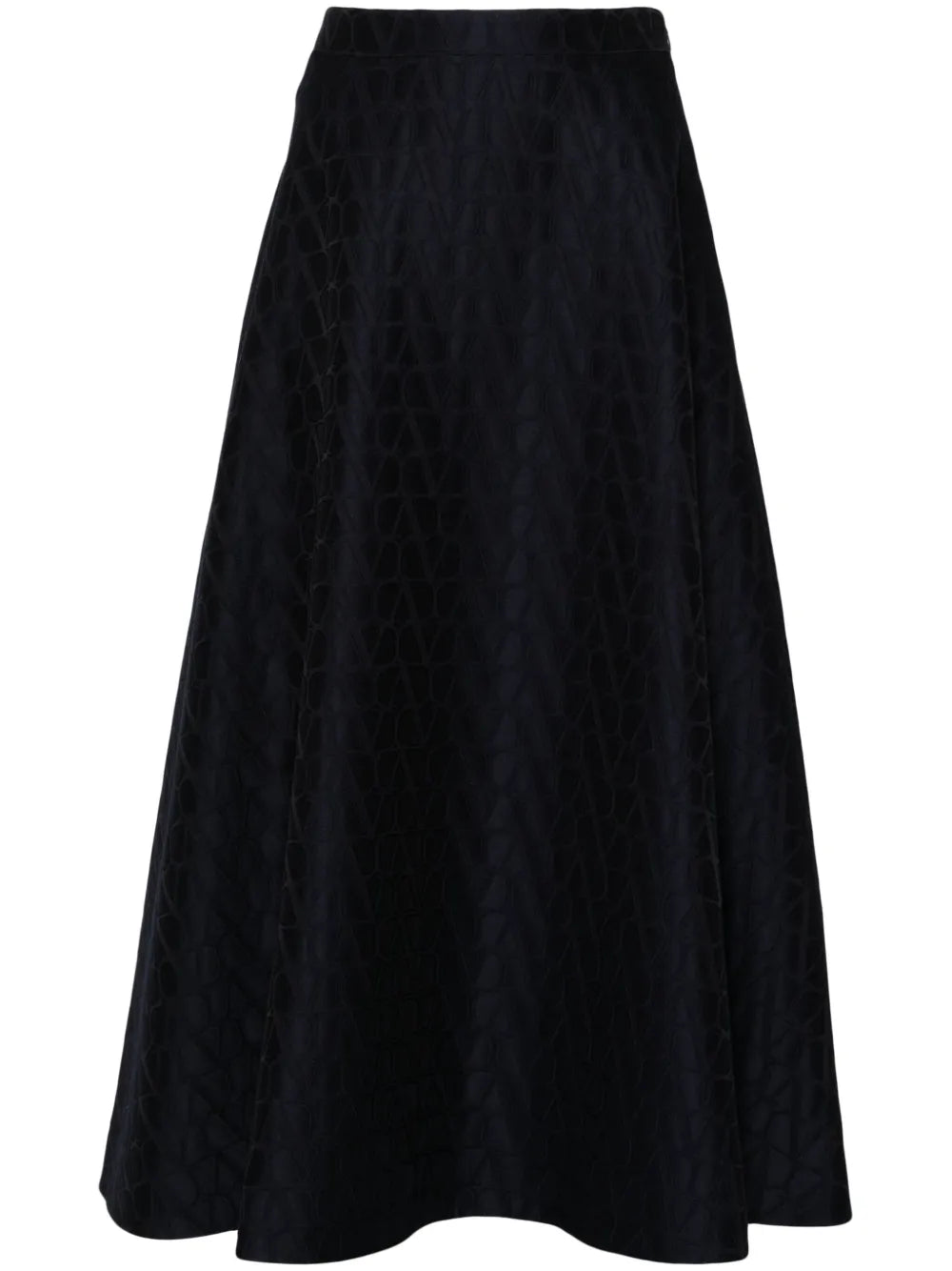 Logo-Jacquard Midi Skirt