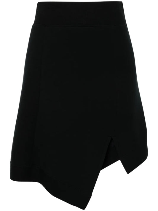 Sponge Sweat Asymmetric Mini Skirt