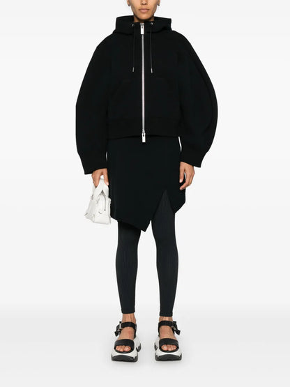 Sponge Sweat Asymmetric Mini Skirt