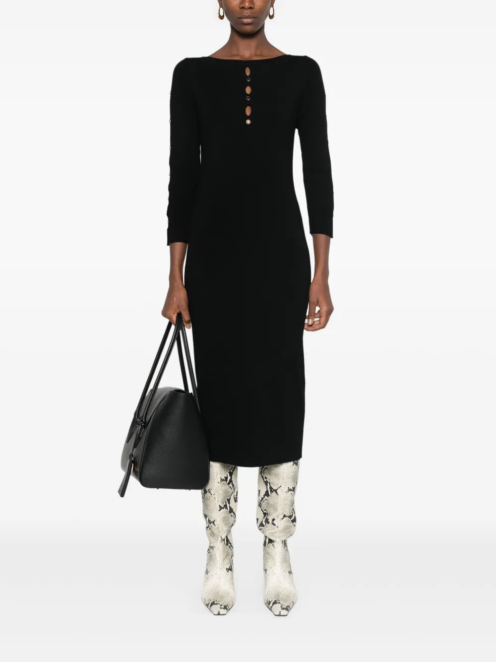 Cut-Out Knit Dress