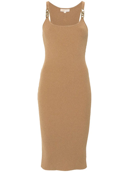 Ribbed-Knit Midi Dress