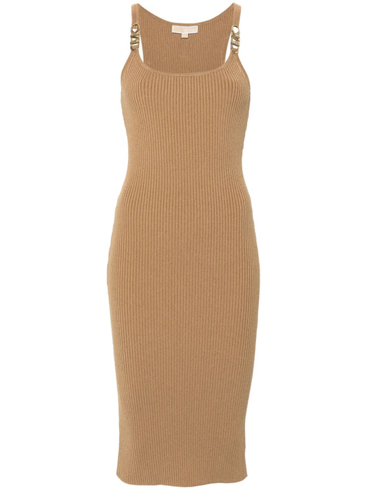 Ribbed-Knit Midi Dress