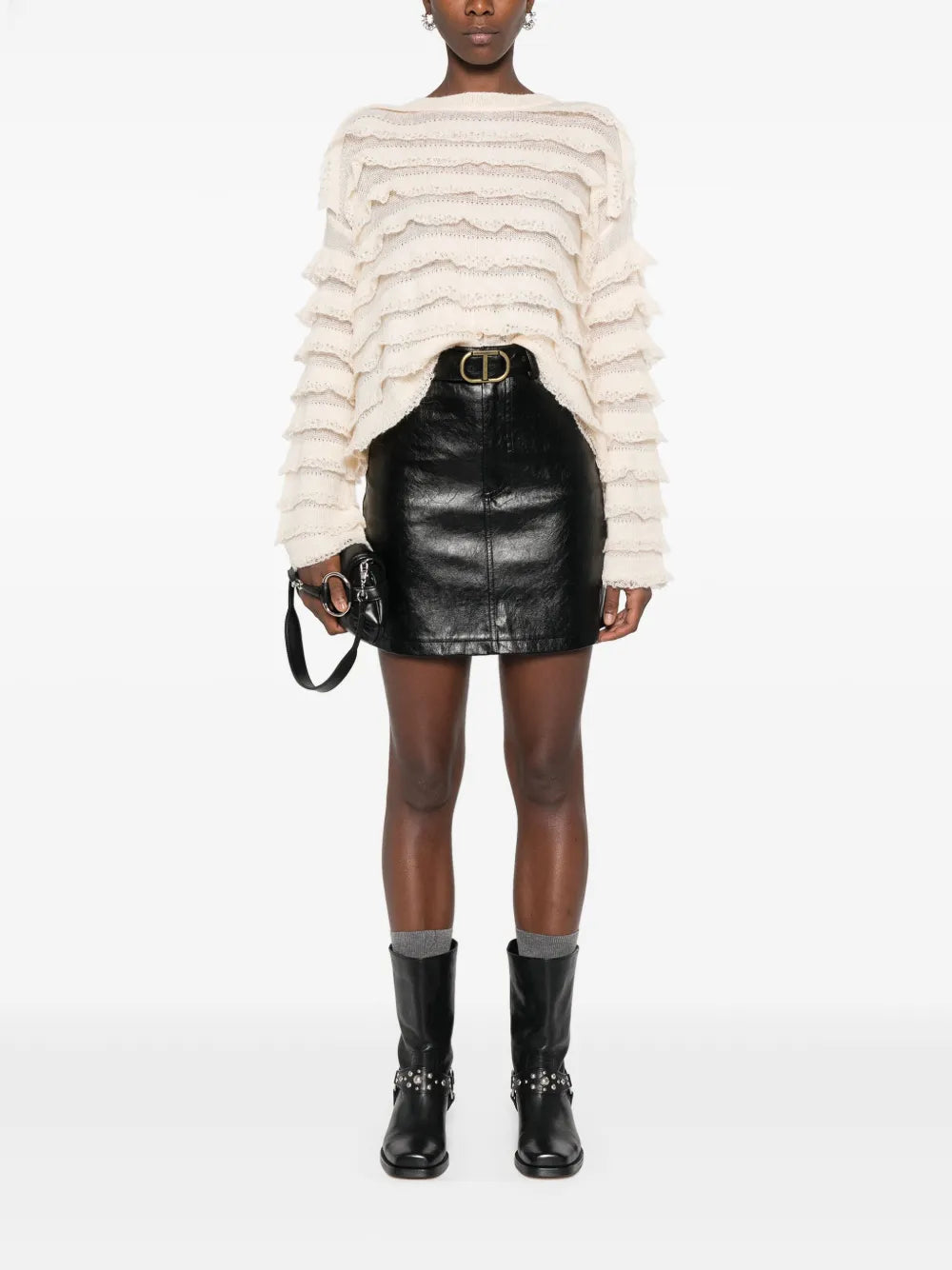 Belted Mini Skirt