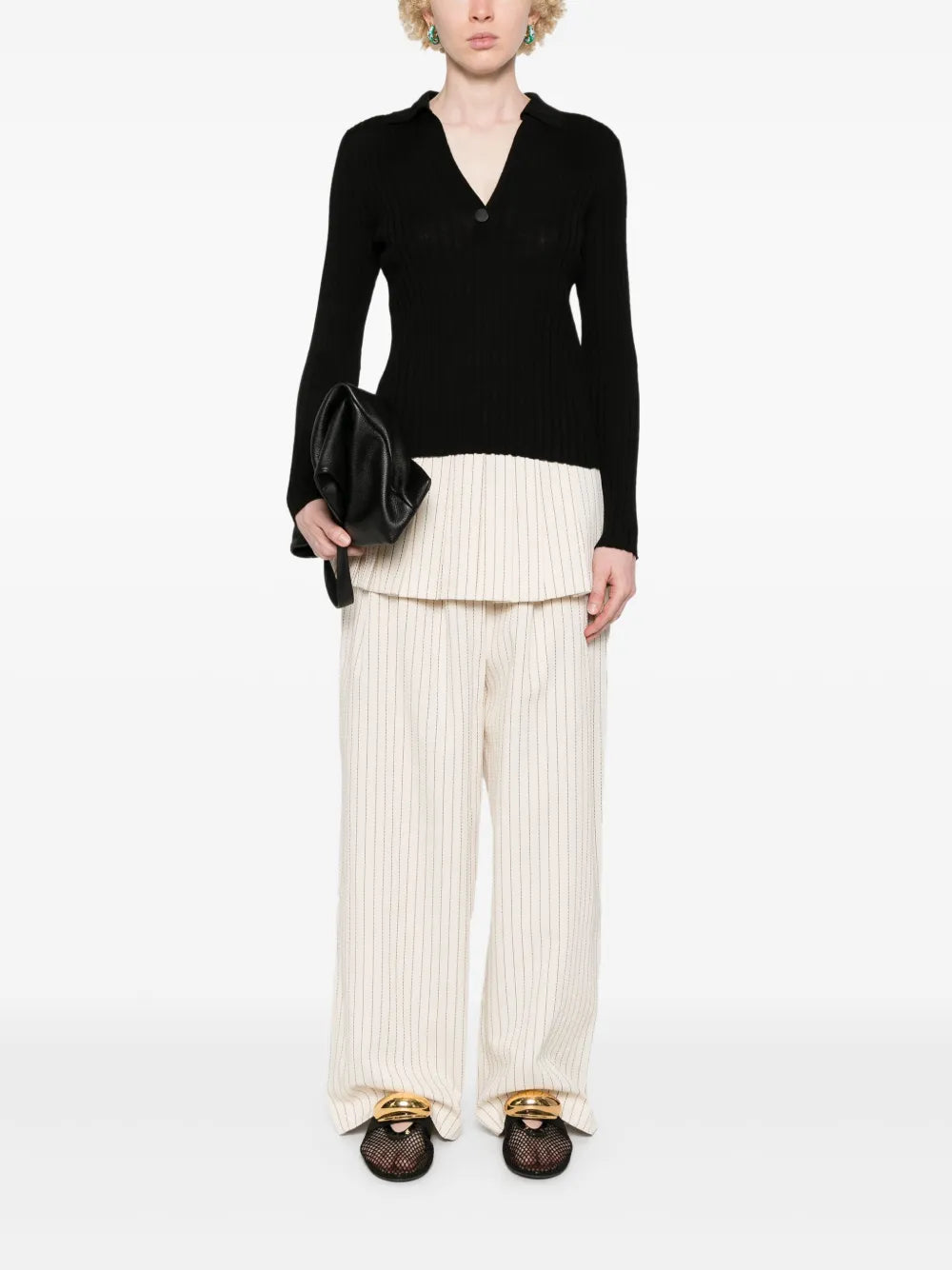 Snap Polo Sweater