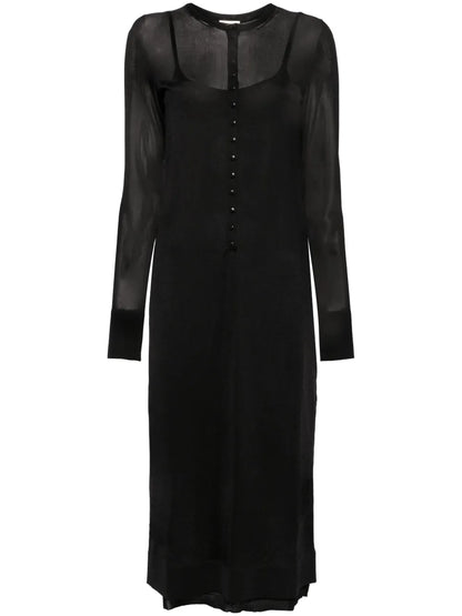 Semi-Sheer Double Layer Dress