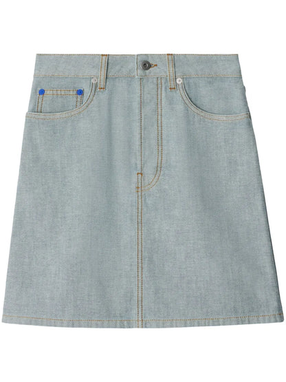 Ekd-Jacquard Denim Skirt