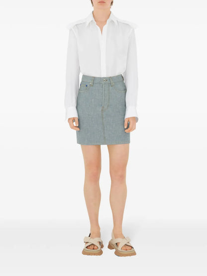 Ekd-Jacquard Denim Skirt