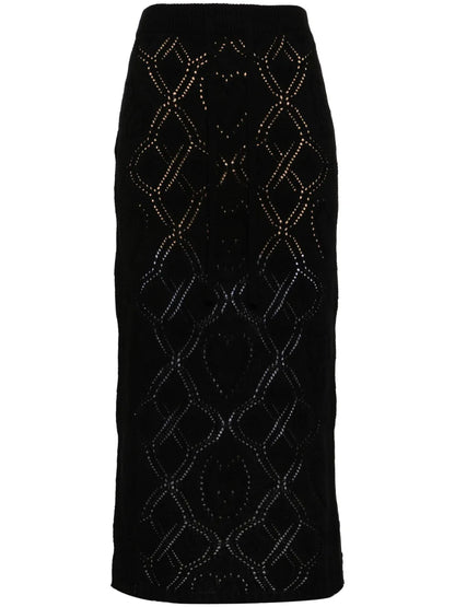 Pointelle-Knit Skirt