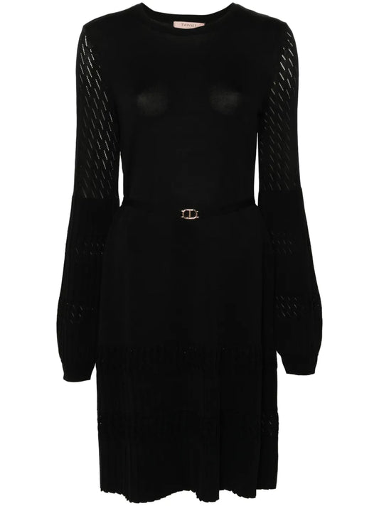 Pointelle-Knit Dress