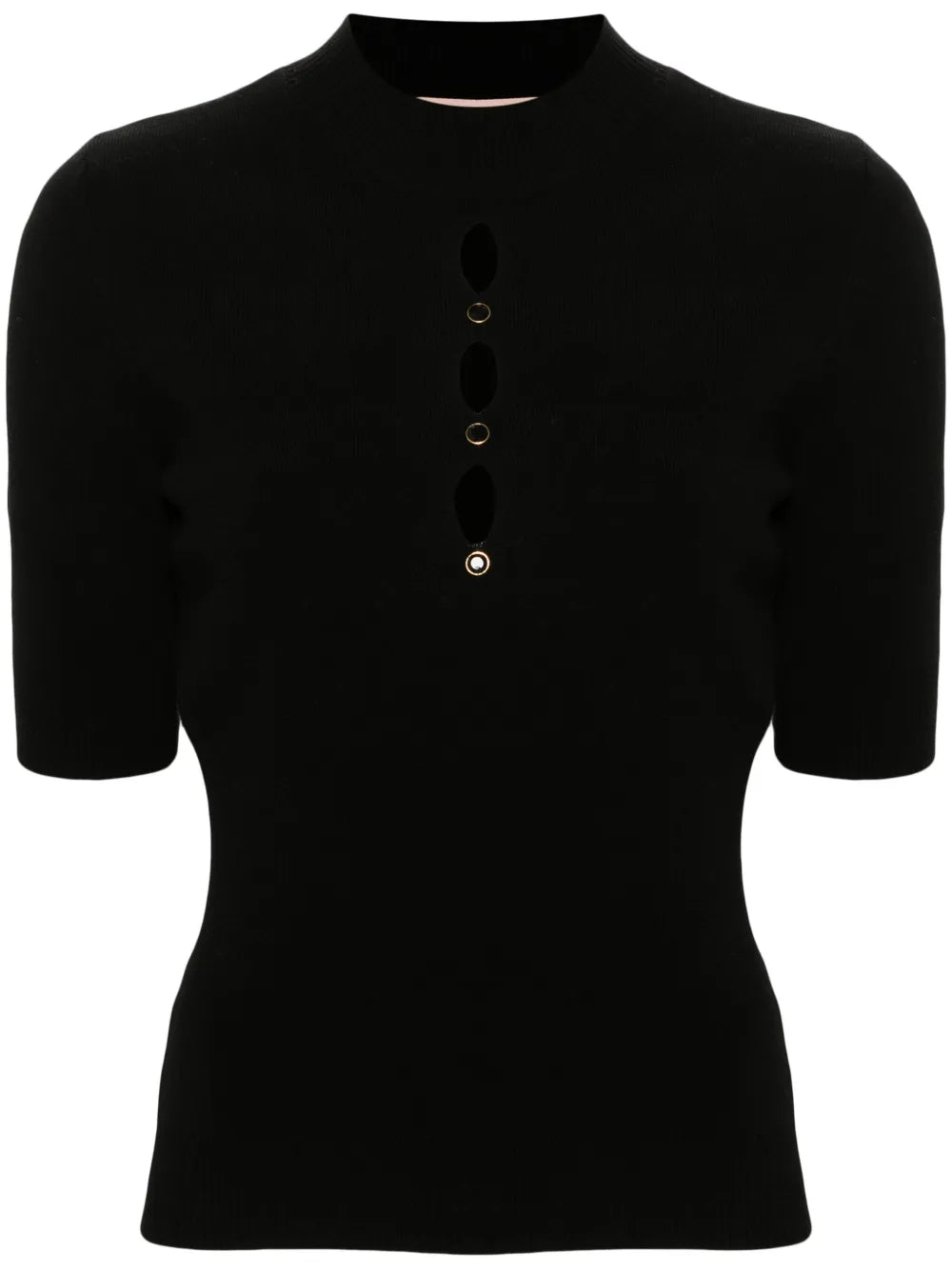 Cut-Out Stud-Detail Sweater