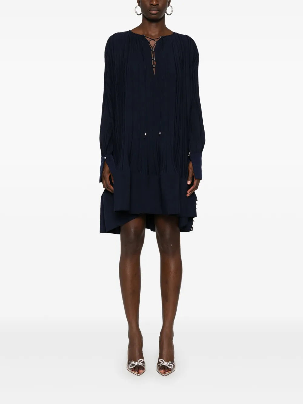 Pleated Midi Dress