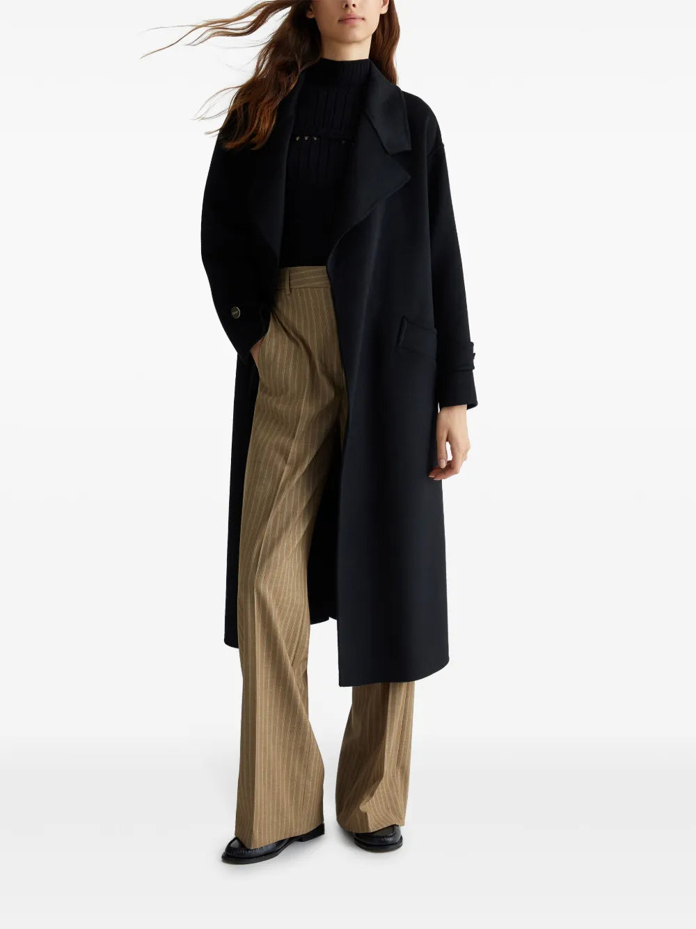 Belted Wool-Blend Coat