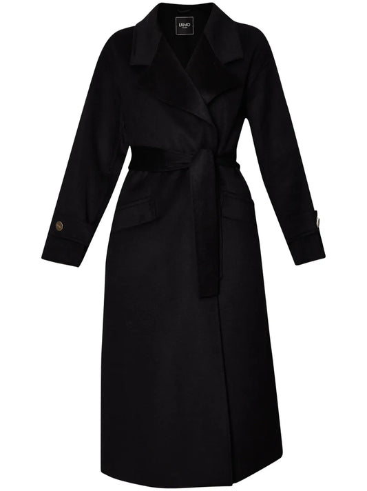 Belted Wool-Blend Coat