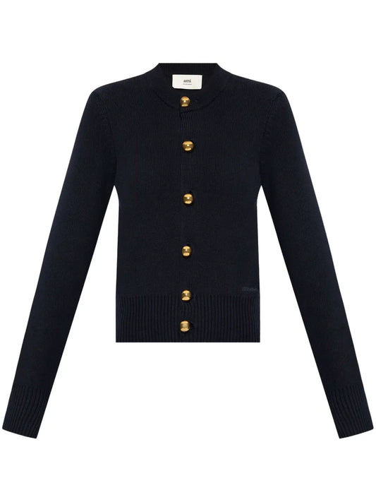 Logo-Embroidered Cardigan