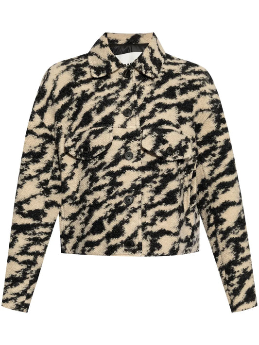 Ferida Zebra-Print Coat