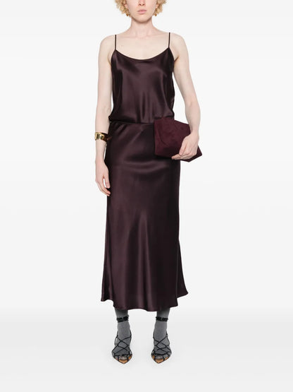 Satin Midi Skirt