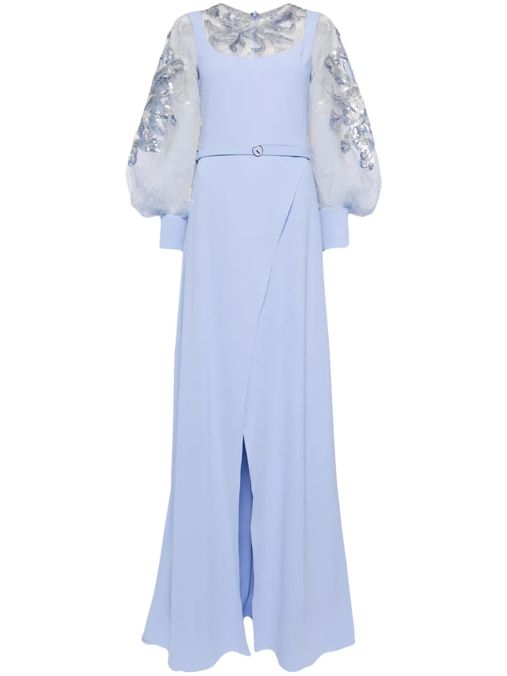 Bead-Embellished Crepe Gown