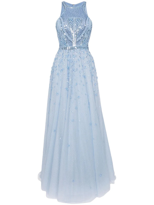 Beaded Halterneck Gown