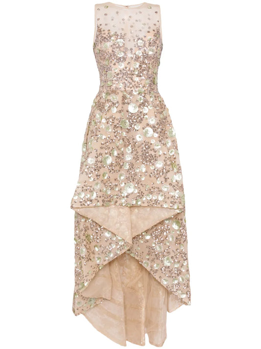 Bead-Embellished Tulle Gown