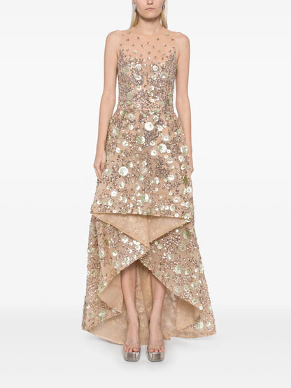 Bead-Embellished Tulle Gown