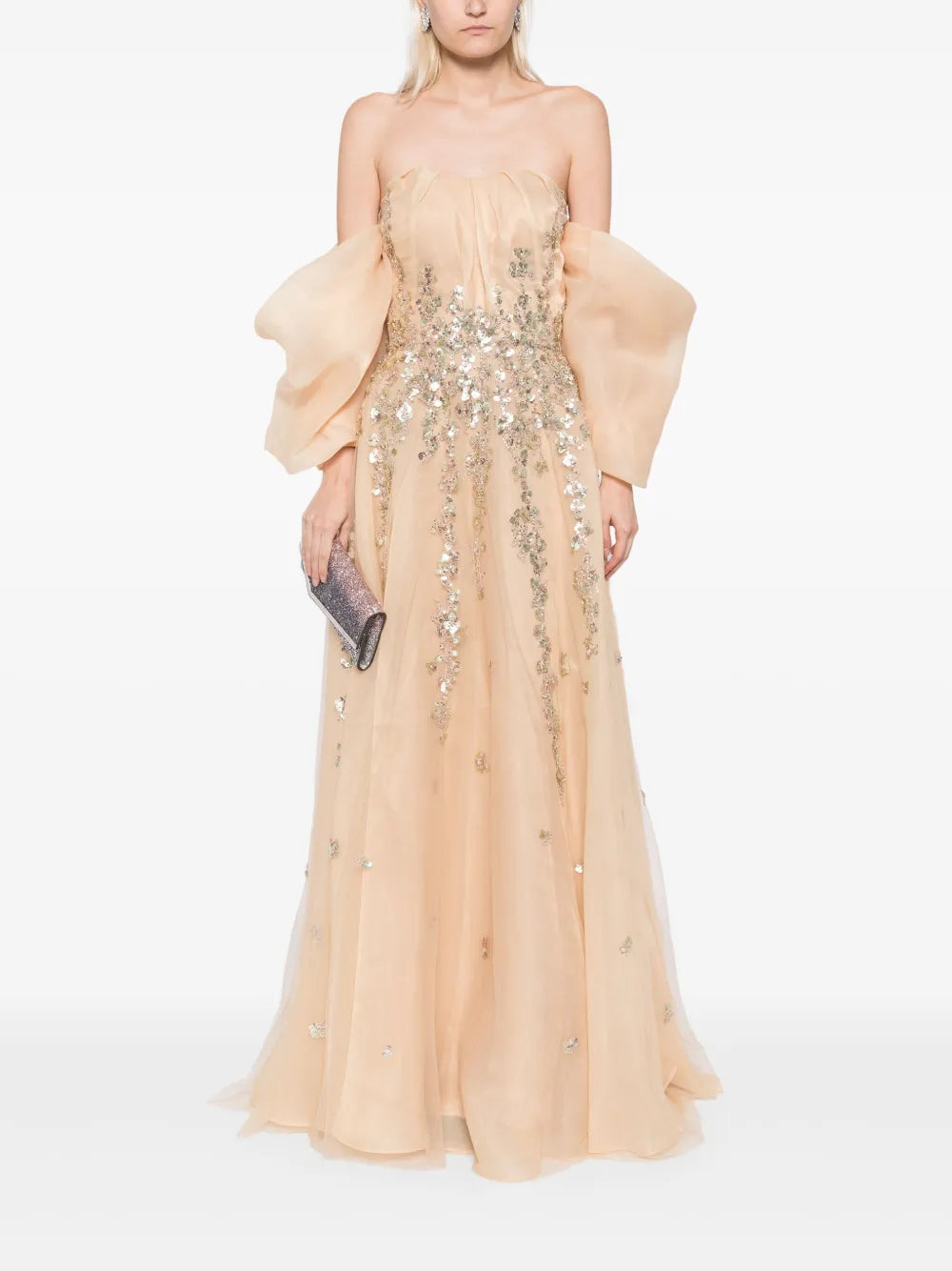 Off-Shoulder Beaded Dress