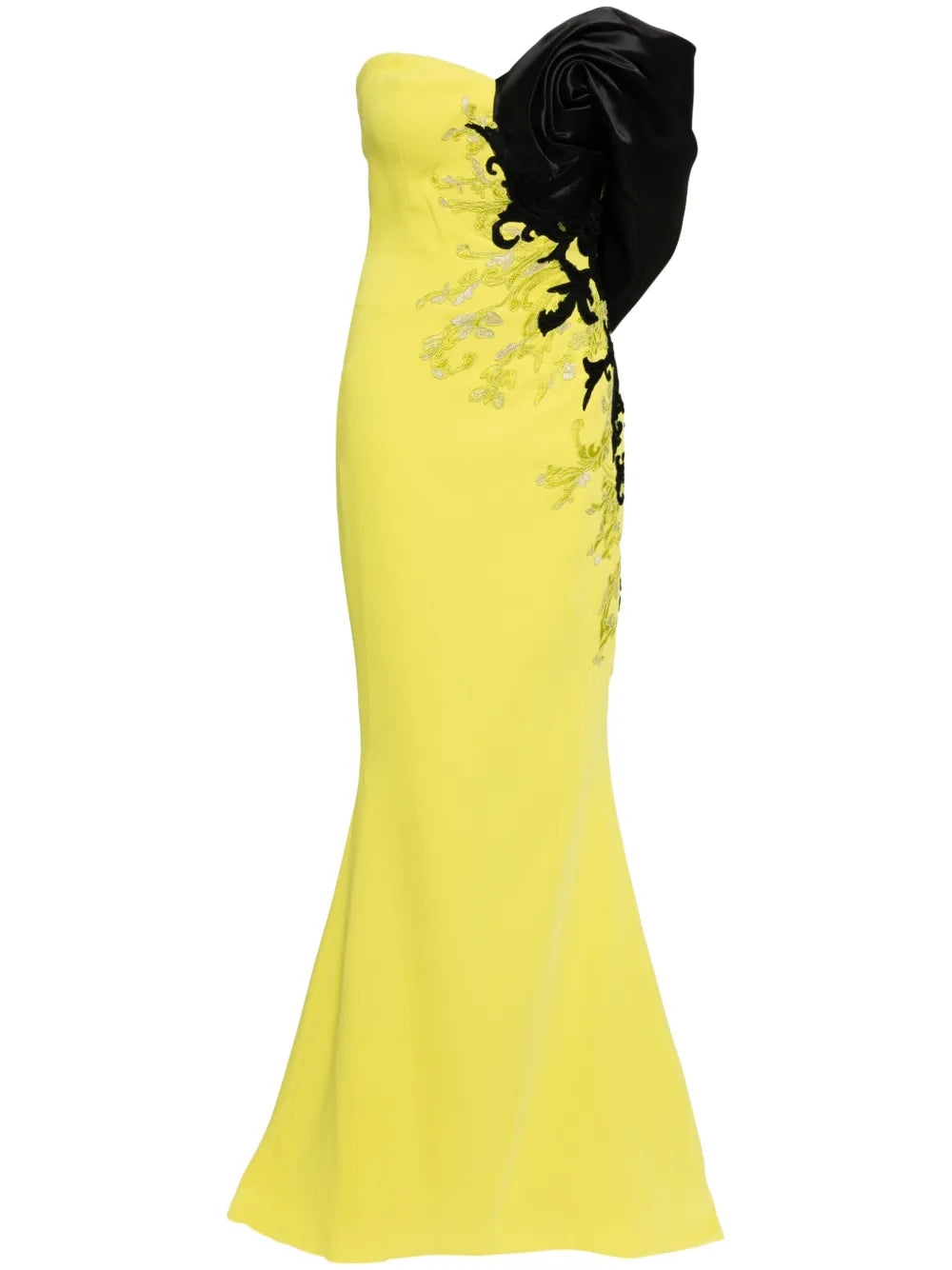 One-Shoulder Embroidered Gown