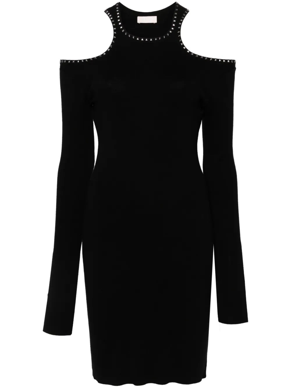 Stud-Embellished Mini Dress