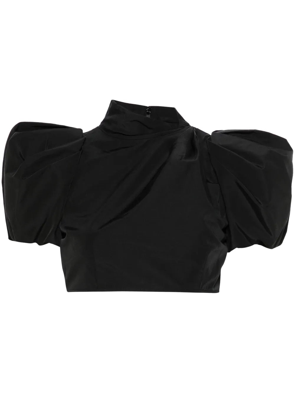 Puff-Sleeve Cropped Top