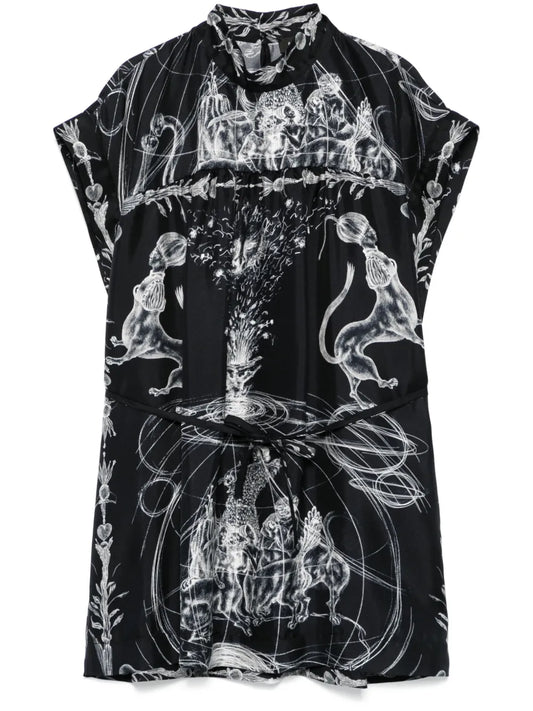 Printed Silk Blouse