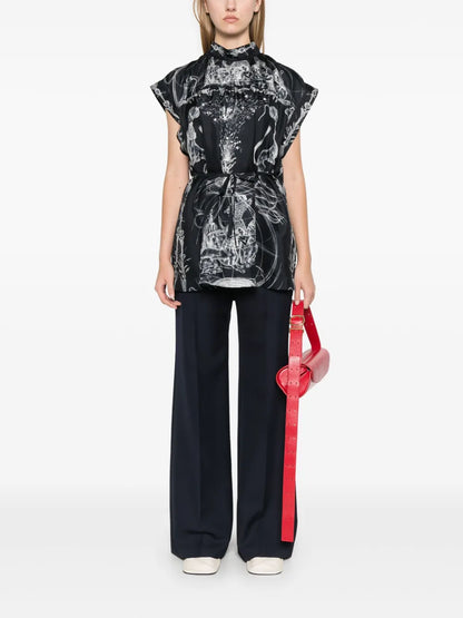 Printed Silk Blouse