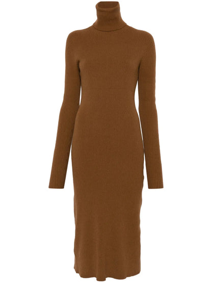 Ribbed-Knit Midi Dress