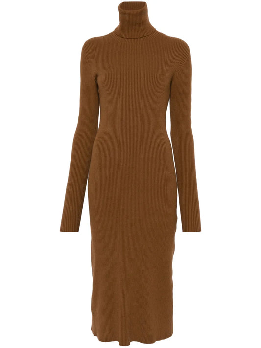 Ribbed-Knit Midi Dress