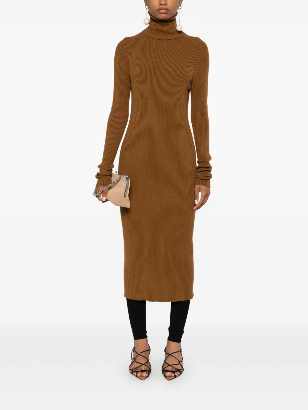 Ribbed-Knit Midi Dress
