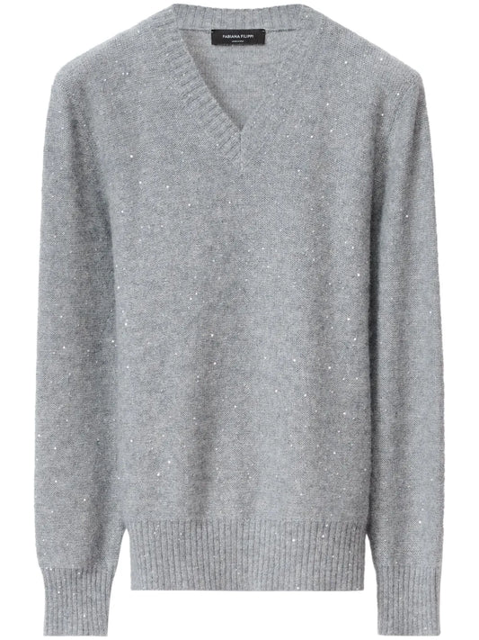 Sequin-Embellished Sweater