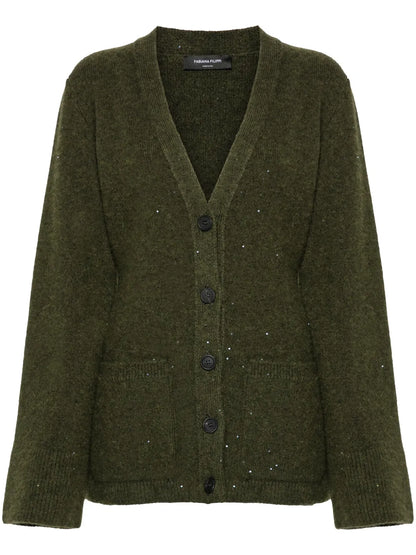 Sequin-Embellished Cardigan