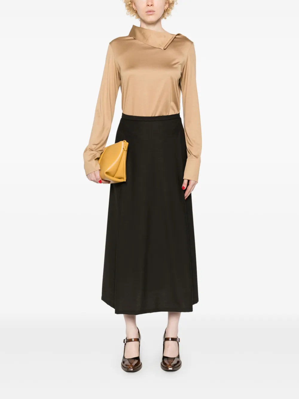Pleated Midi Skirt