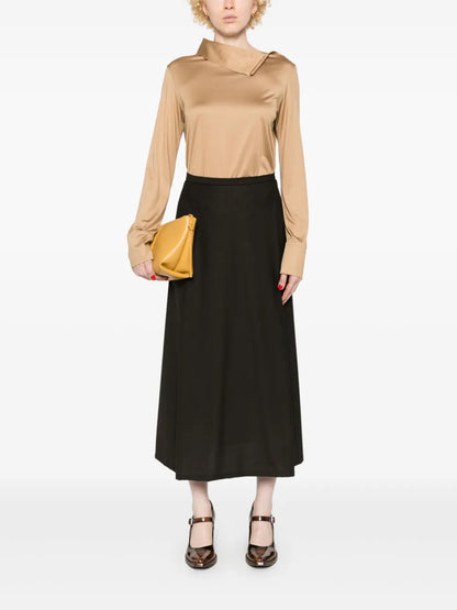 Pleated Midi Skirt