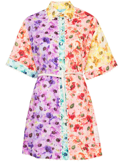 Floral-Print Shirt Dress