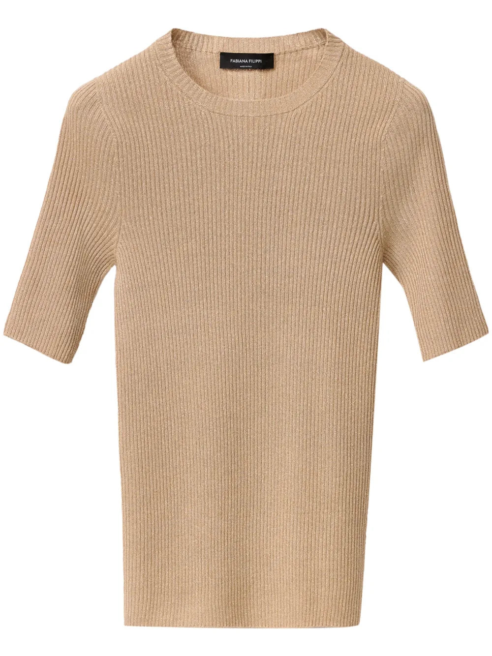 Ribbed Knit T-Shirt