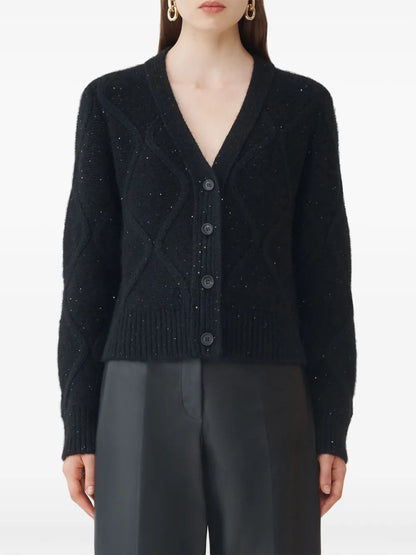 Sequin-Embellished Cardigan