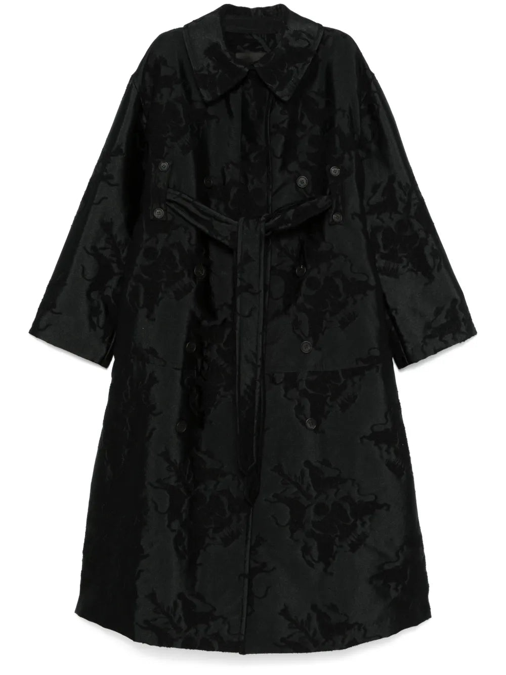 Floral-Jacquard Coat