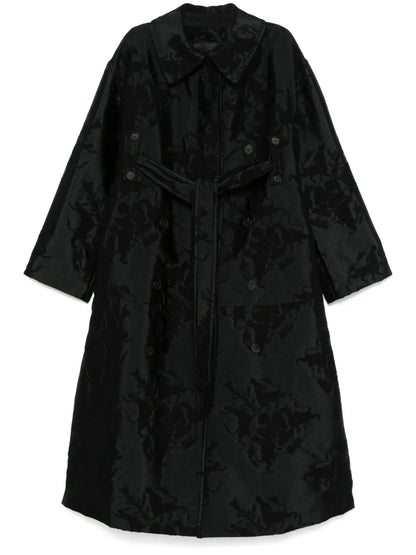 Floral-Jacquard Coat