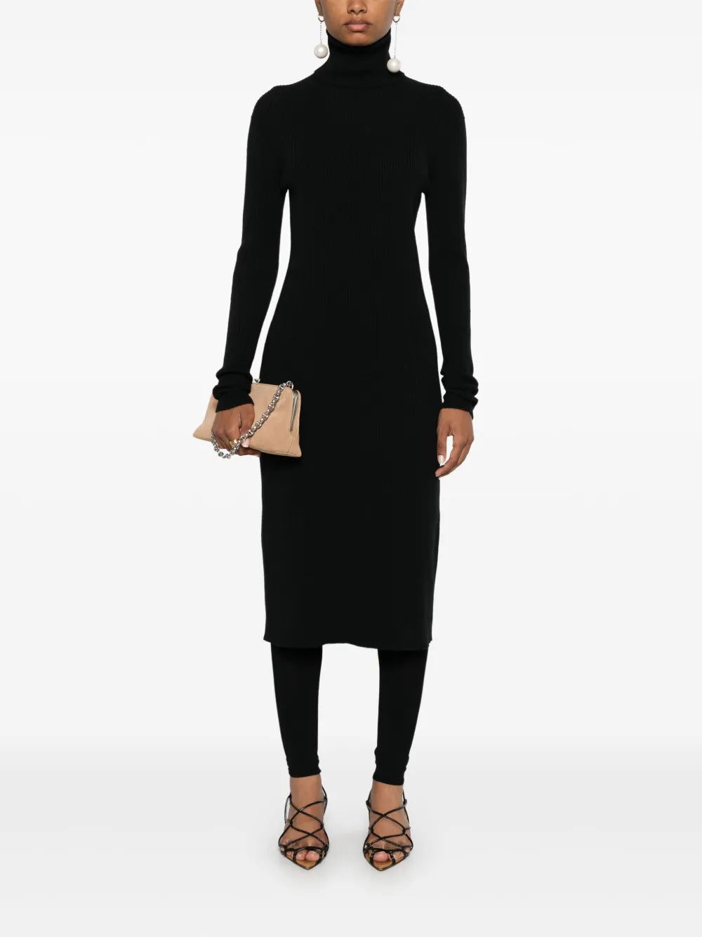 Ribbed-Knit Midi Dress