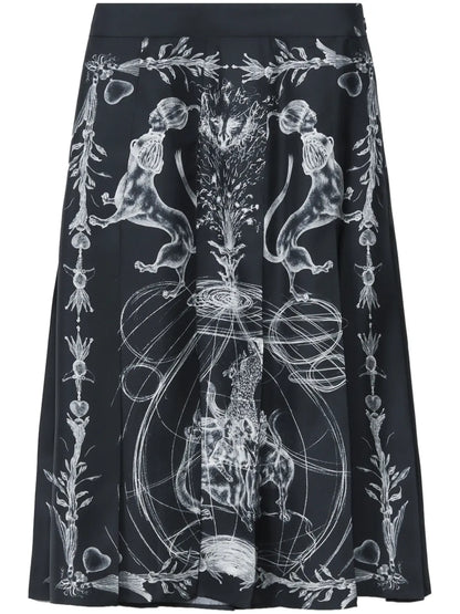 Printed Silk Skirt